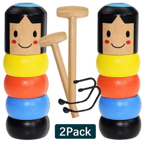Unbreakable wooden man magic toys: the ultimate stress-relieving toy